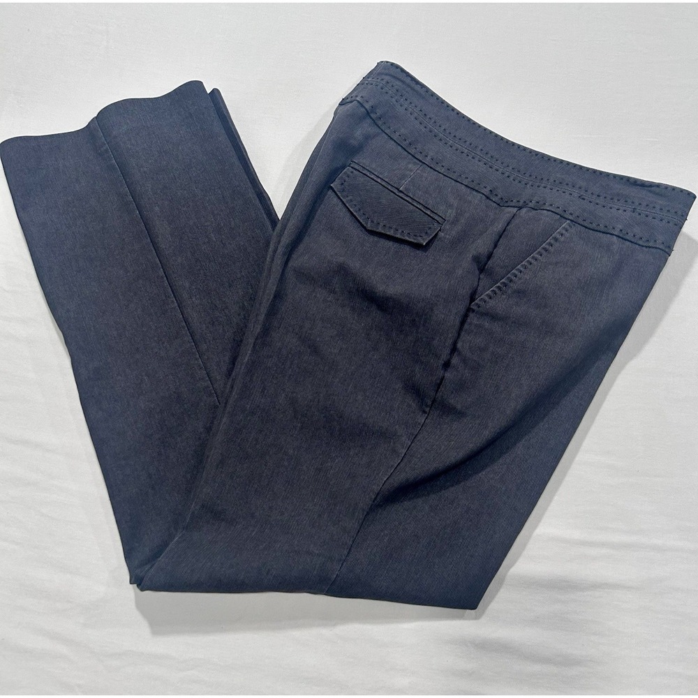 Willi Smith Kate Fit Womens Size 8 Black  Contrast Pants Stretch Wide Waistband‎